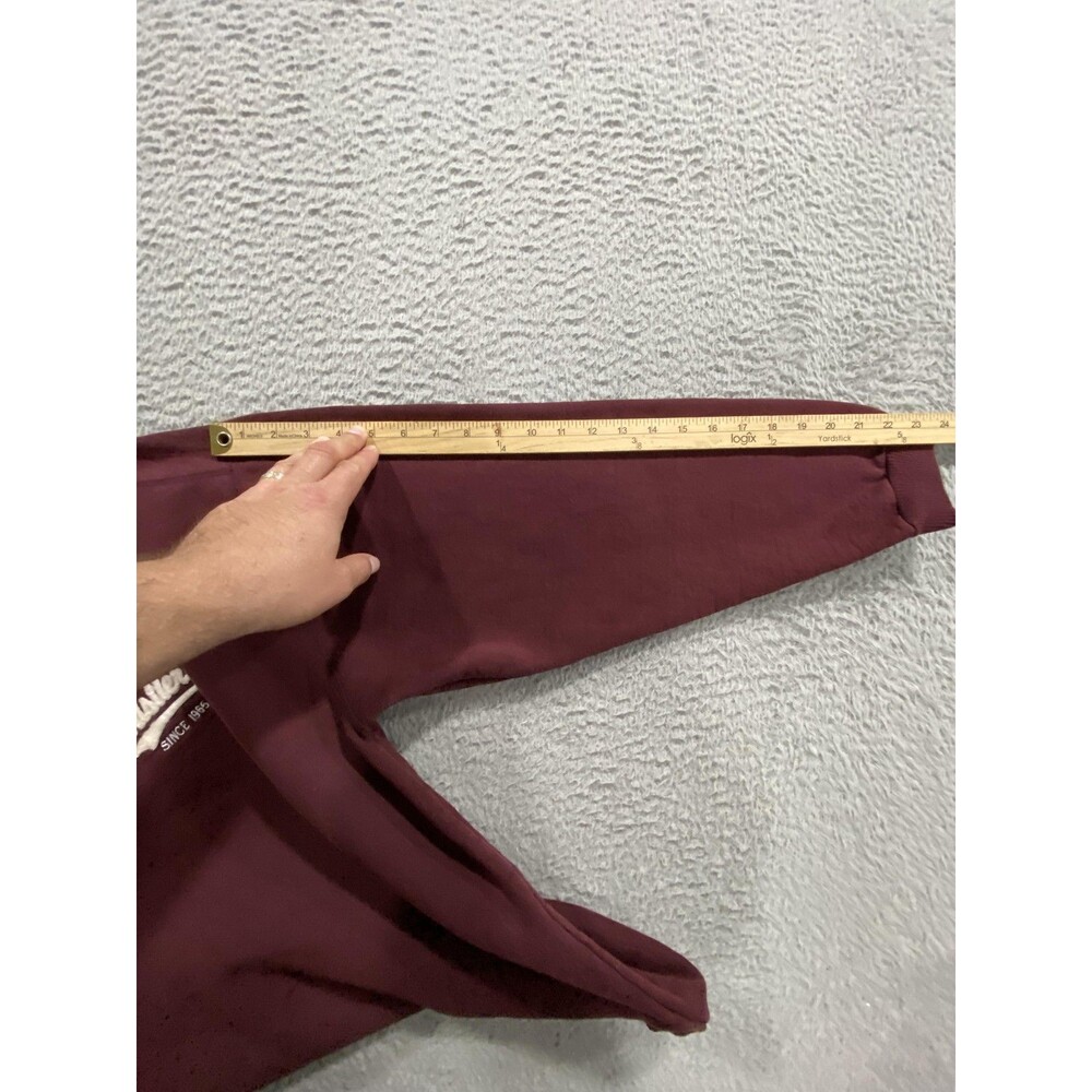 Bulletin Polo Shirt Mens Medium Maroon Whistler Since 1965 Long Sleeve Cotton - Picture 9 of 12